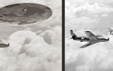 Comparación de las fotos oficiales de la NASA con los aviones con forma de disco de la fuerza aérea de los EE.