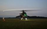 Ударный вертолёт Ми-24 польских военно-воздушных сил с "ночной подсветкой"
