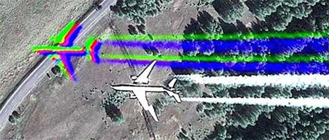 Самолет на Google Earth
