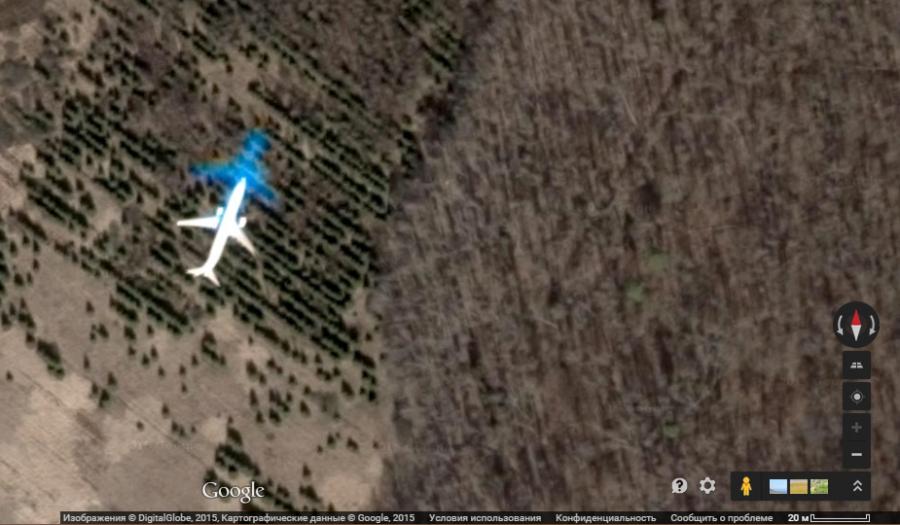 Самолет с синей "тенью"

Эфект получается из-за смещения объекта между съемкой черно-белого кадра и цветного.

Дата актуальности снимка:&nbsp;29.03.2015

Тип карты:&nbsp;Google Maps

Координаты:&nbsp;55°24'30.8"N 37°56'17.9"E
